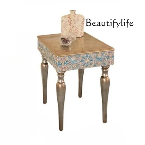 Neoclassical side table Modern Chinese light luxury living room Sofa side tablecorner  Bedroom bedside table