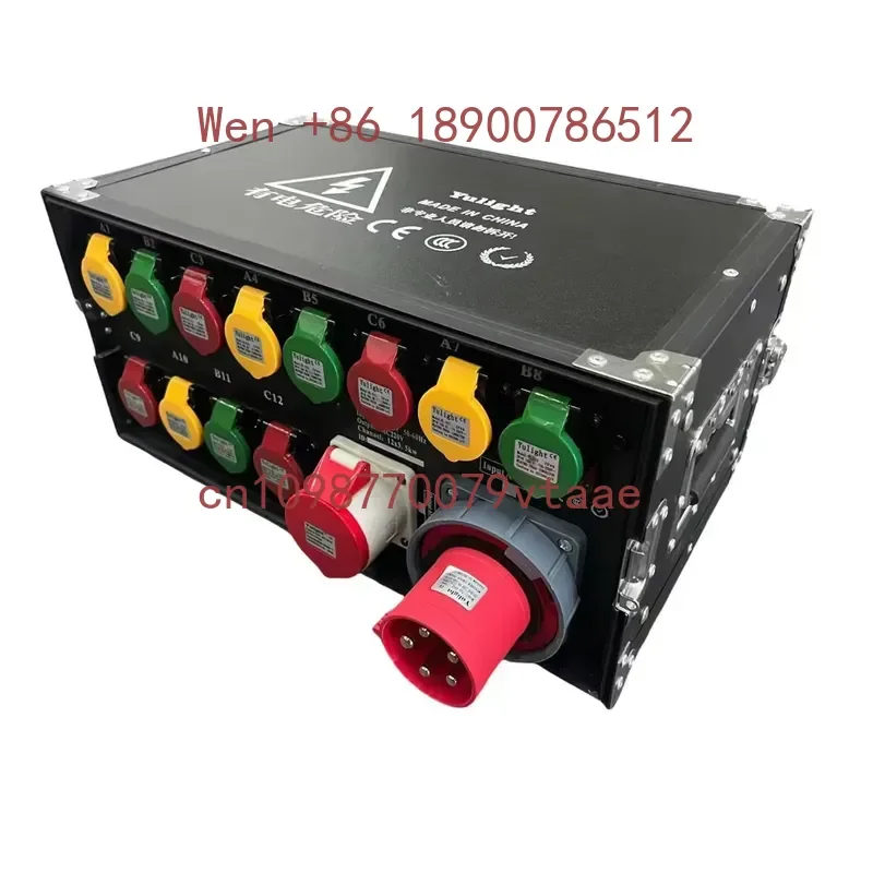 12 Way Power  Industrial Plug Power Cabinet LED Screen Power  Distribution Box Aviation Plug Stage Through Box