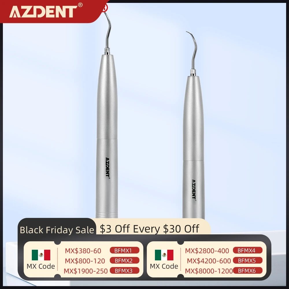 AZDENT Dental Sonic Air Scaler Handpiece with 3 Scaling Tips SJ1 SJ2 SJ3 Tooth Whitening Tools Dentistry Instrument 2024 New