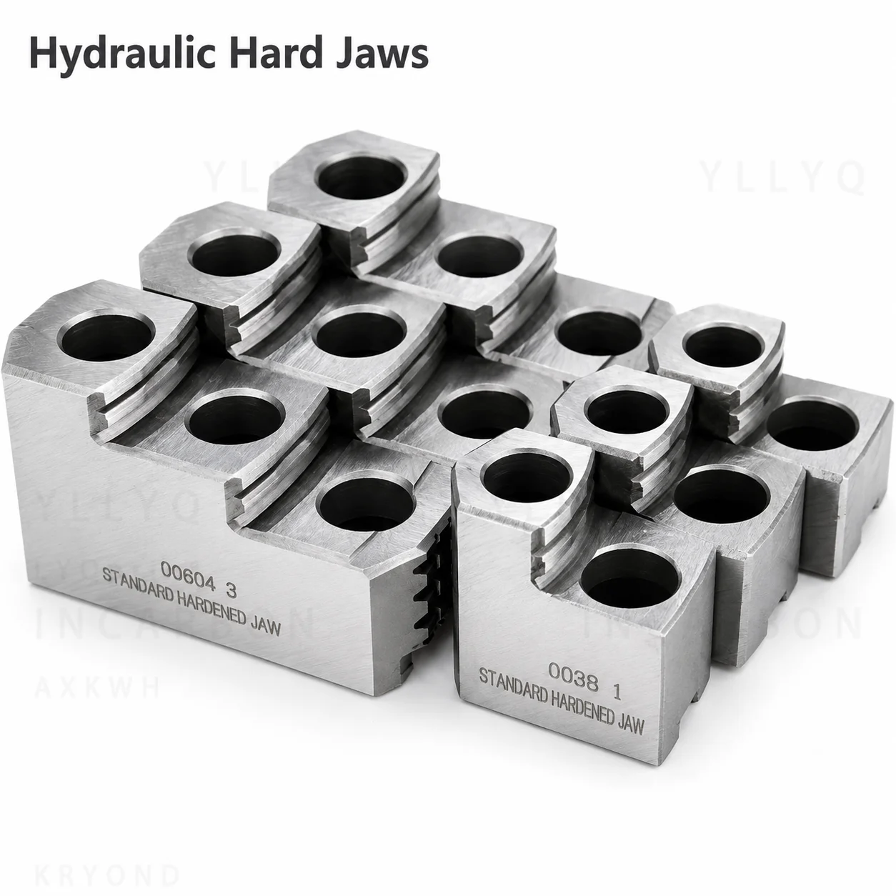 3pcs High Precision 3 Jaw CNC Lathe Chuck Step Claws 5 6 8 10 Inch Hydraulic Hardened Steel Strong Clamping Chuck Jaw Tool Set