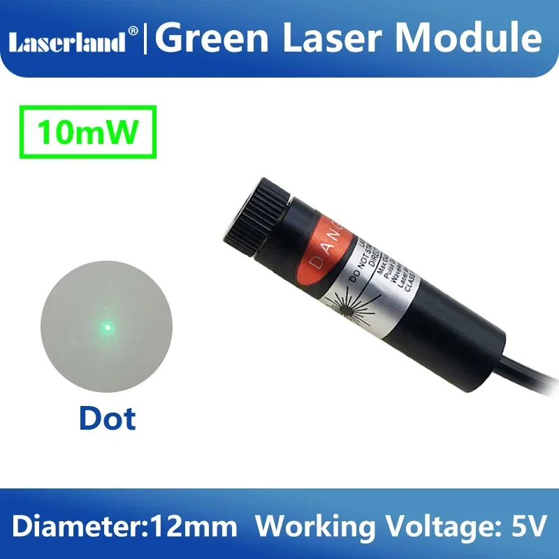 Green Laser Diode Module 10mW Dot Line Cross Projector for Alignment of Cloth Cutting Location