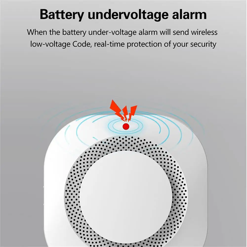 Tuya Detector Humo Wireless 433mhz Smoke Detector Real-time Detection Fire Protection Alarm Sensor For Home Security Smoke Alarm
