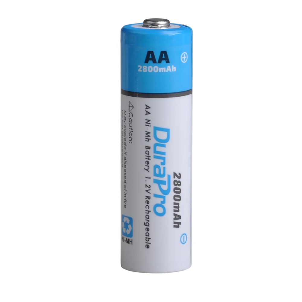 Durapro AA Rechargeable Battery 2800mah 1.2V Ni-MH Rechargeable Bateria Batteries for Led Light Toy Mp3