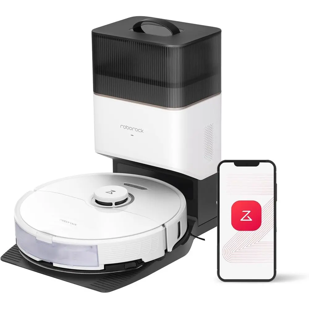 Renewed High-Capacity Robot Vacuum and Mop with Self-Empty Dock, 60-Day Dust Storage, Auto Mopping, Ultra Carpet Detection, 6000