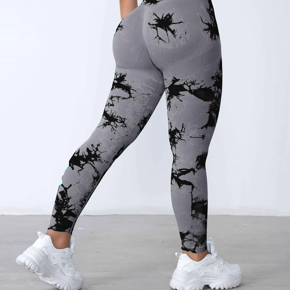 Hot Tie-Geverfde Dames Sexy Coole Leggings Scrunch Broek Billen Lift Hoge Taille Naadloze Fitness Slanke Dame Gym, Yoga,Sport Panty