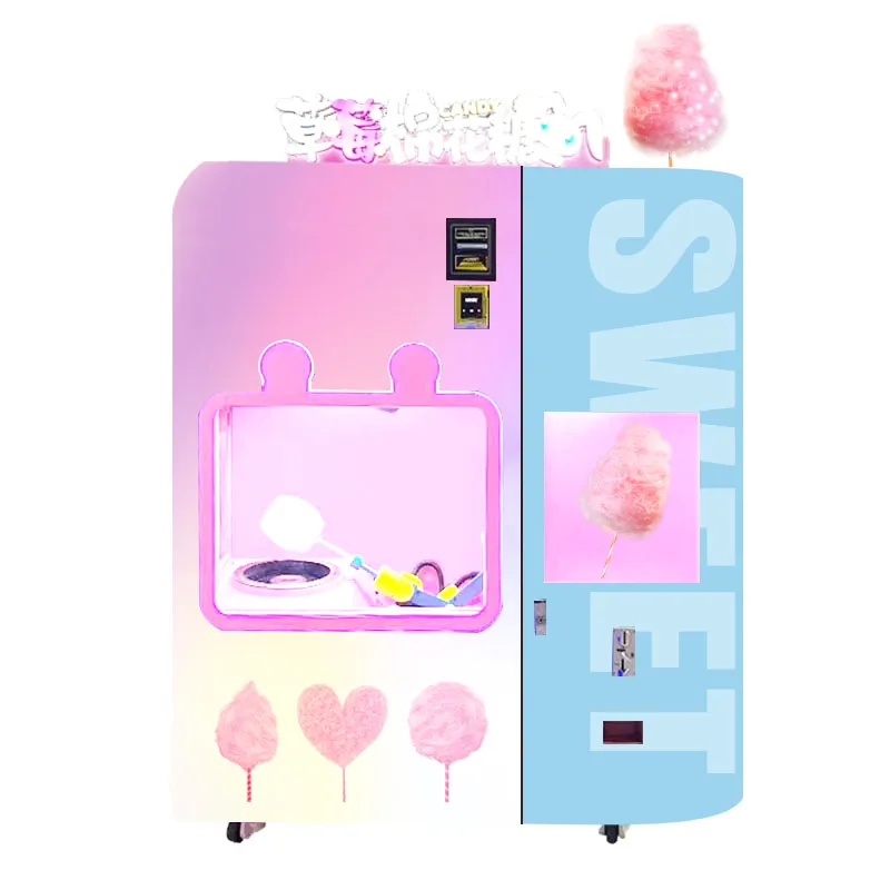 Professional full automatic sugar cotton candy maker vending machine