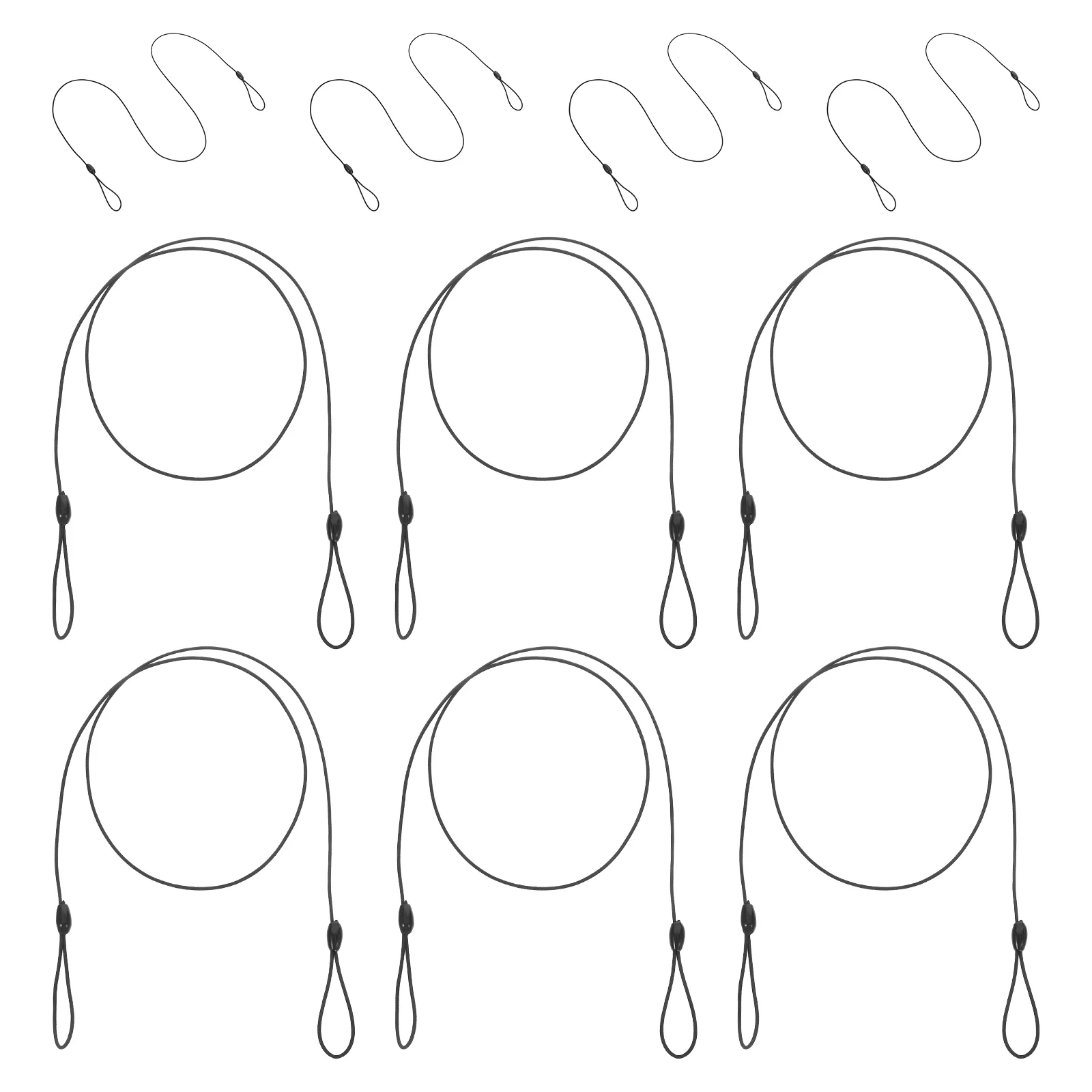 

10pcs Elastic Lanyard ID Badge Retractable Cord High Elasticity Stylus Pen Tether Plastic Strap Touchscreen Glove Everyday