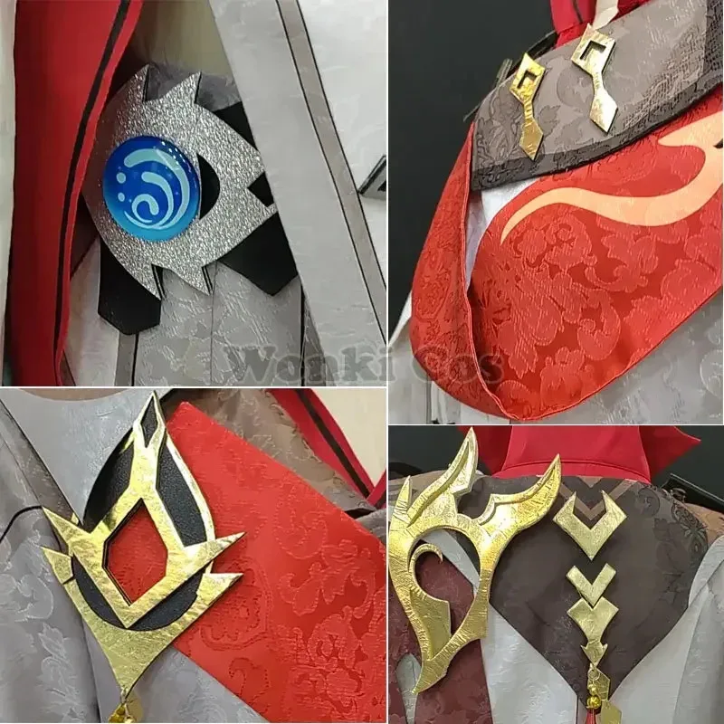 Tartaglia 코스프레 의상 가발 게임 Impact Tartaglia Cosplay Fatui Childe 의상 남성용 의상 풀 세트