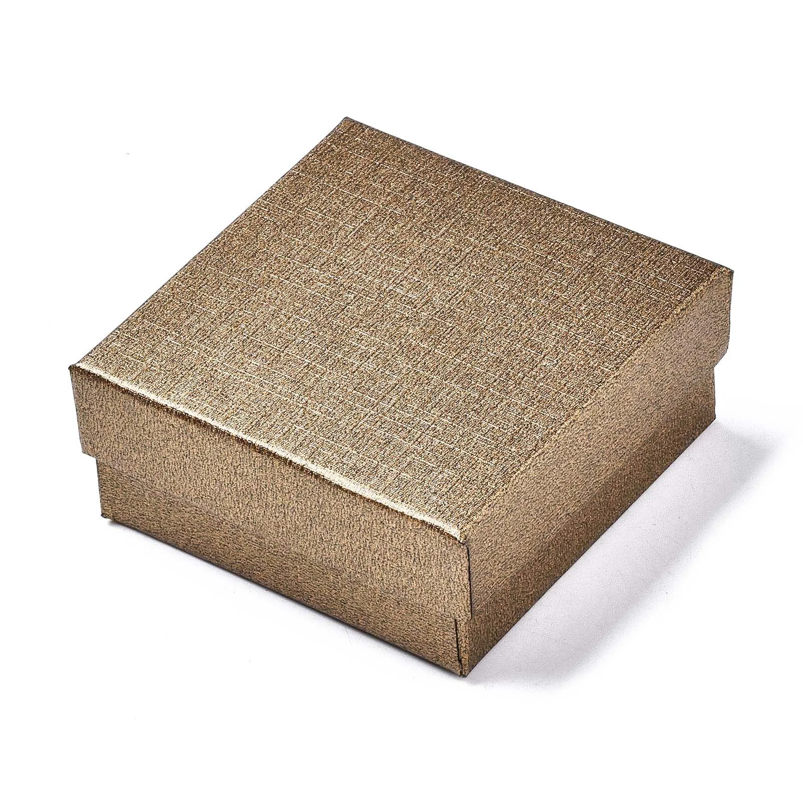 12pcs Square Cardboard Jewelry Box with Sponge 6 Colors Rings Earrings Necklace Storage DIY Creative Gift Box 7.4x7.4x3.2cm