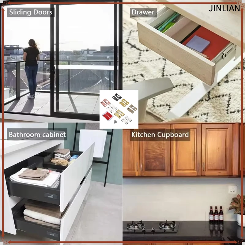 New 4/2PCS Strong Door Closer Magnetic Door Catch Latch Door Magnet Furniture Cabinet Cupboard Screw/Sticker Ultra Thin 6 Colors