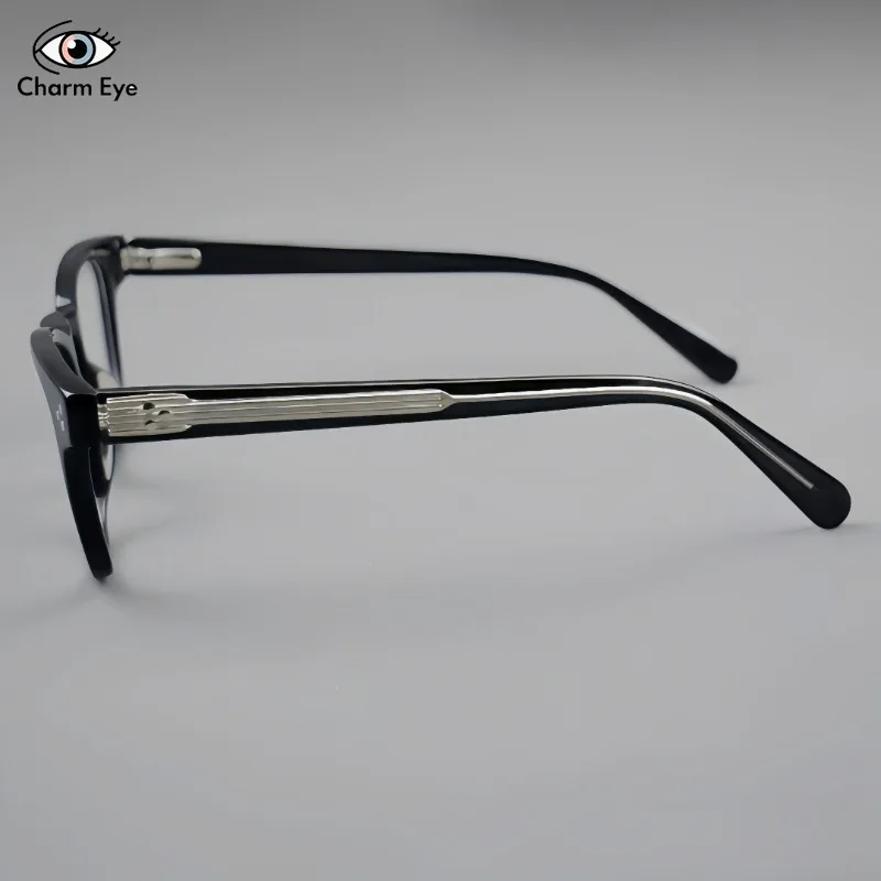 جديد الرجال وصفة طبية نظارات ريترو مربع خلات إطار نظارات خفيفة للغاية التيتانيوم النساء قصر النظر القراءة نظارات الضوء الأزرق #4