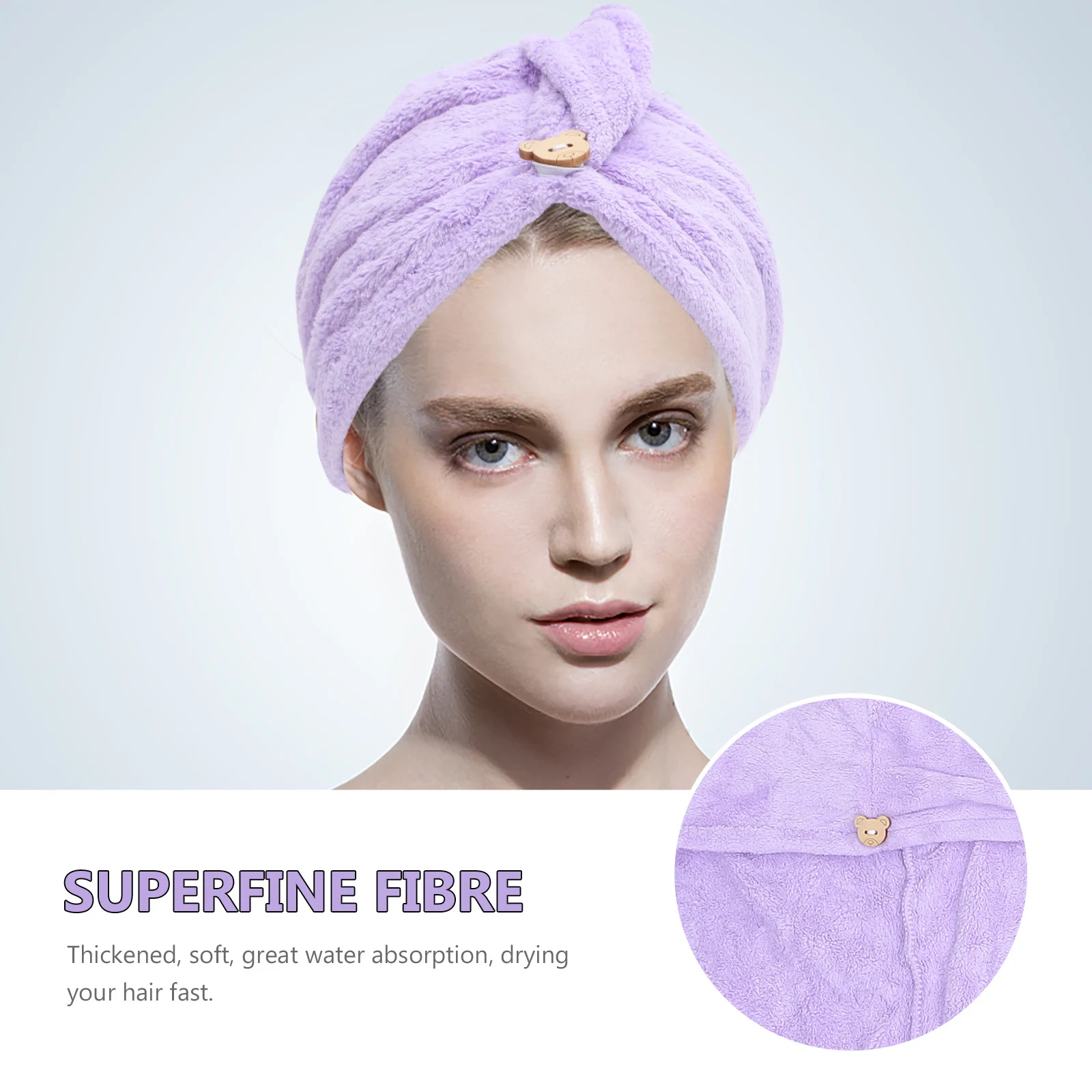 

3pcs Coral Fleece Hair Drying Cap Fast Absorbent Soft Towel For Women Shower Bath Travel Home Daily Use Microfiber Cap