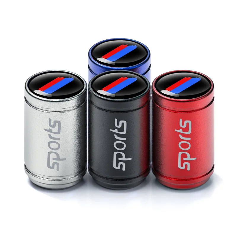 4Pcs Sports Car Tire Valve Stem Caps, Creative Auto Wheel Dustproof Cover Durable Aluminum Alloy Decoration American style