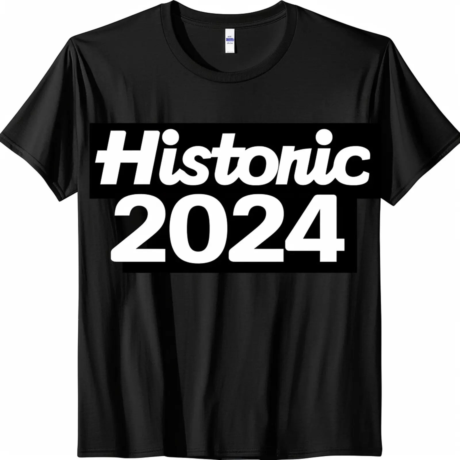 Class of 2024 Historic Design Black T Shirt Trendy Graduation Tee with Bold Font