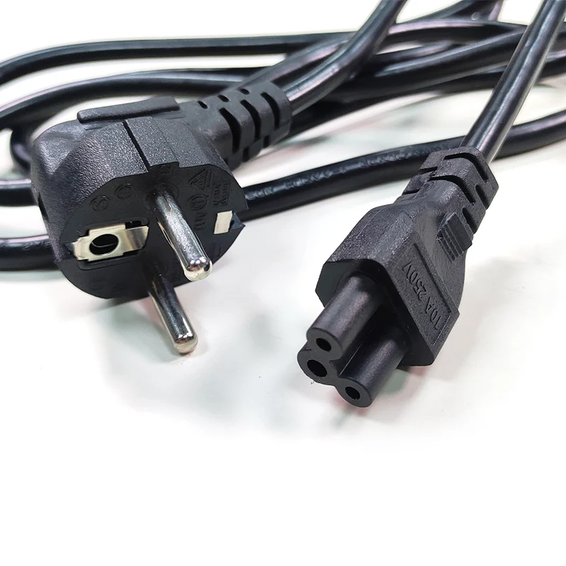 5pcs Cable Factory Price European 3 Phase EU Computer Power Cable for Laptop Aluminum Conductor with PVC Insulation