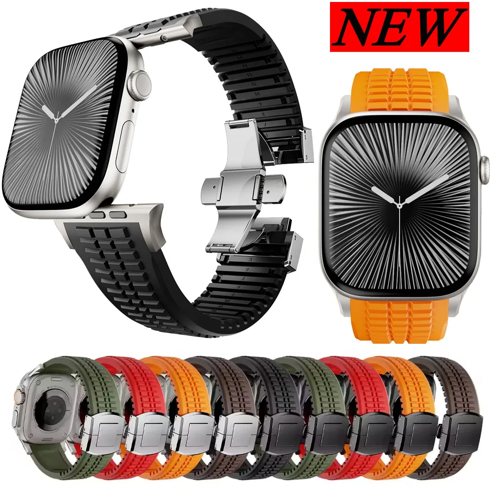 حزام سيليكون لساعة أبل الترا 2/1 49 مللي متر 46 مللي متر 45 مللي متر 44 مللي متر 42 مللي متر سيليكون سوار IWatch سلسلة 10 9 8 7 6 5 4 SE 3 2 1