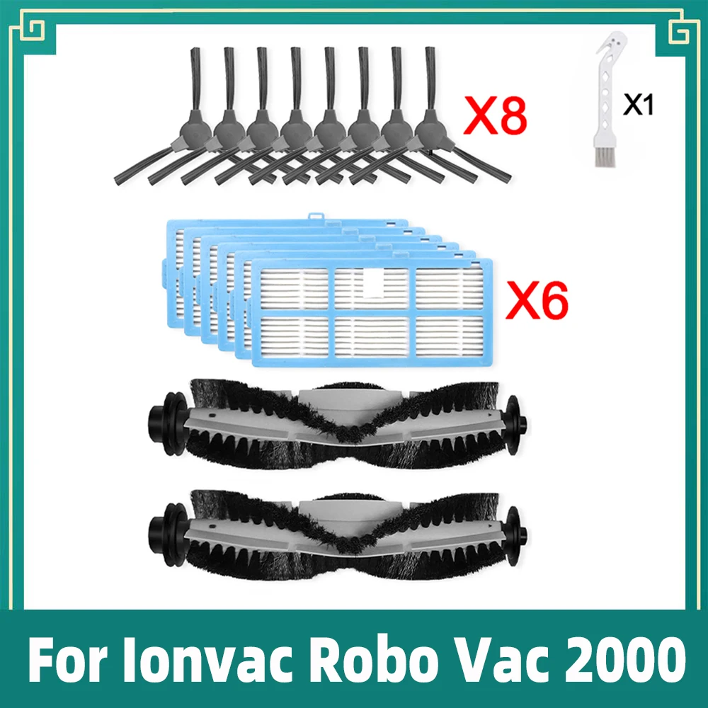 For Ionvac Robo Vac 2000 Robot Vacuums Cleaner Main Side Brush Hepa Filter Accessories Replacement Attachment Spare Parts Kit