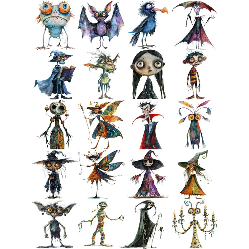 20Pcs/Pack Funny Vampire Sticker DIY Craft Scrapbooking Album Junk Journal Decorative Stickers