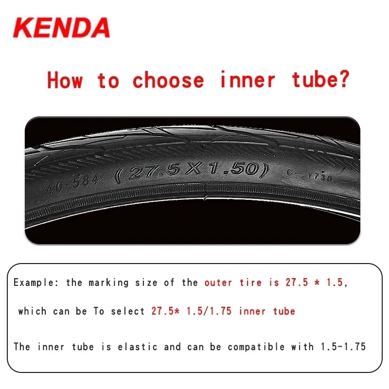 KENDA inner tube 26inch 26*1.25 1.5 1.75 1.9 2.1 2.125 MTB Butyl Rubber Camera 26er Mountain Tube Inner Tyre Bicycle Parts