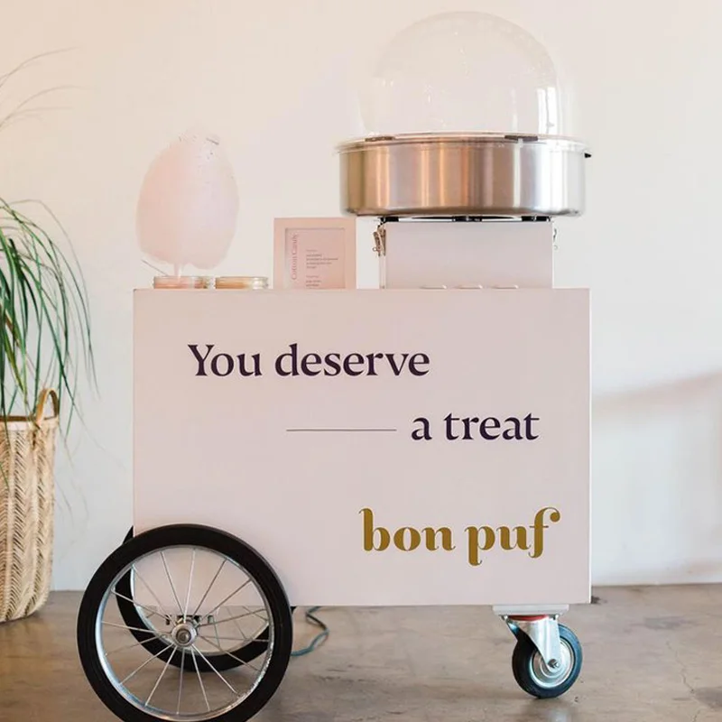 

High Quality Mobile Candy Cart Custom Metal Removable Cotton Cart Wedding Party Candy Cart