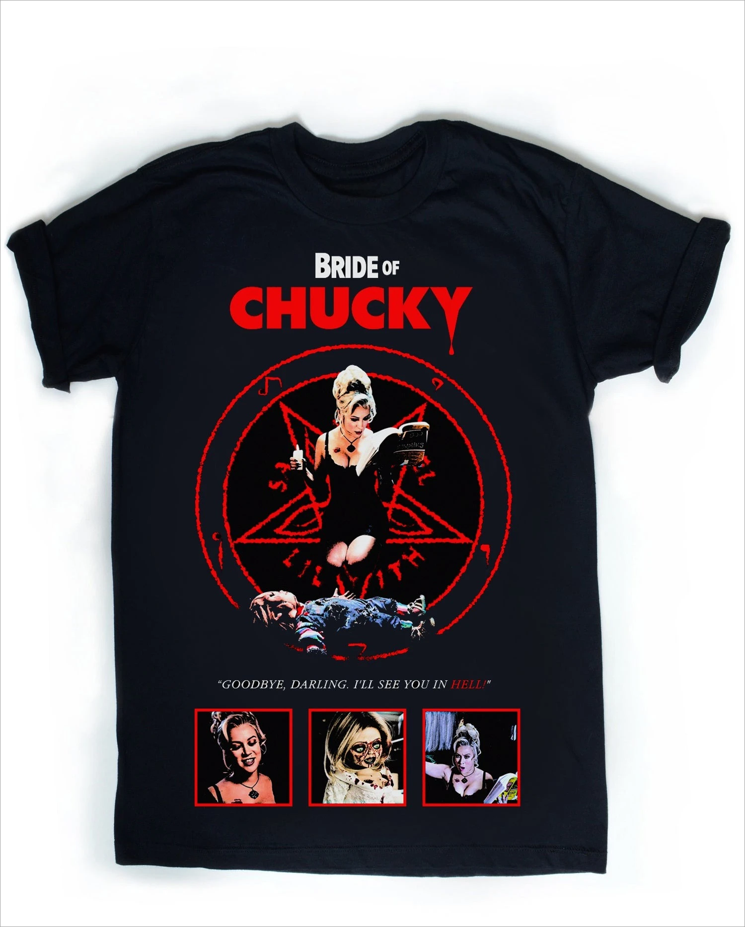 Camiseta Retro de la Novia de Chucky Tiffany para Hombre y Mujer, Camiseta Gráfica Vintage de la Película Clásica de Terror, Ropa Urbana