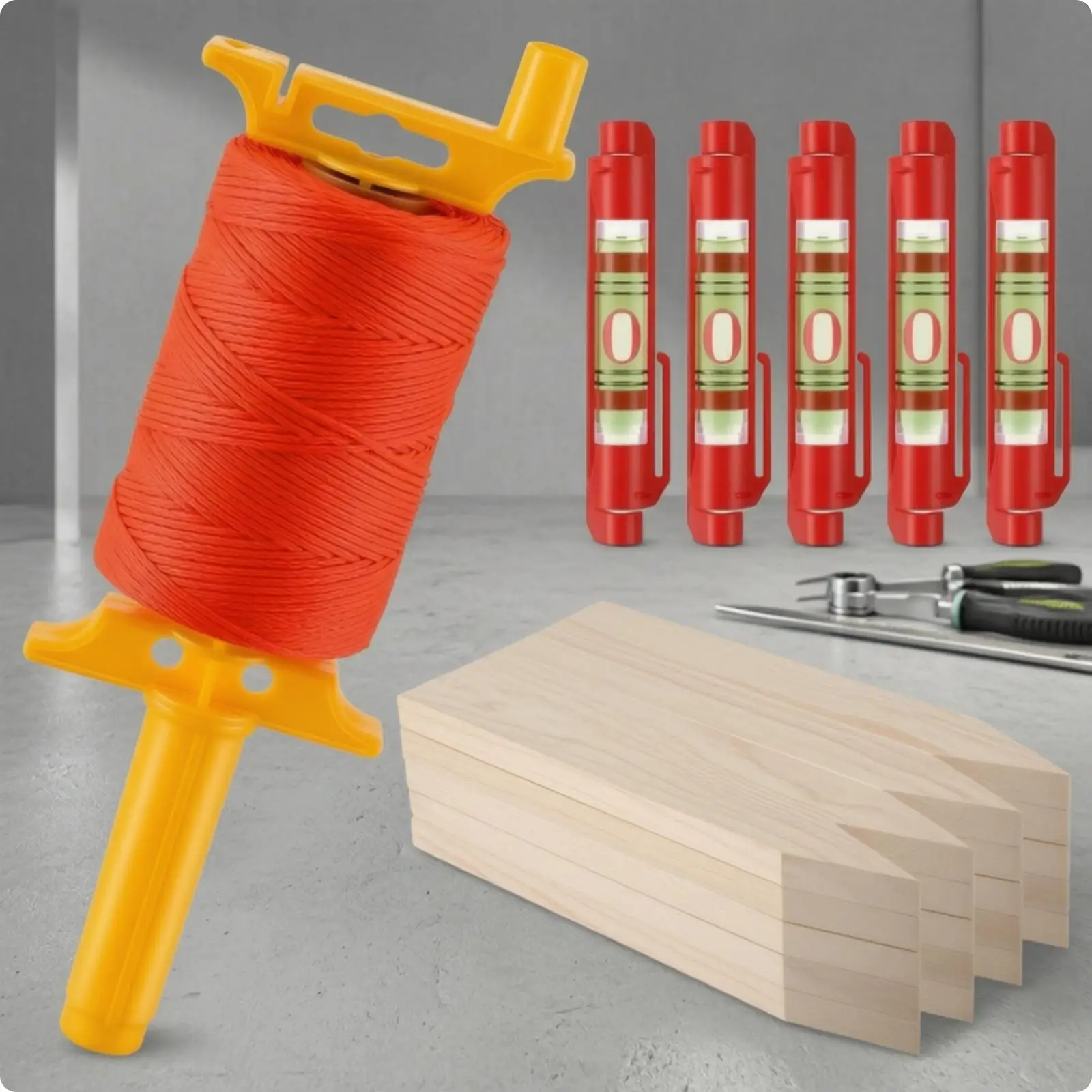 Bricklayer Line Kit Tapered Masonry Line Kit Abrasion Resistant for Masons
