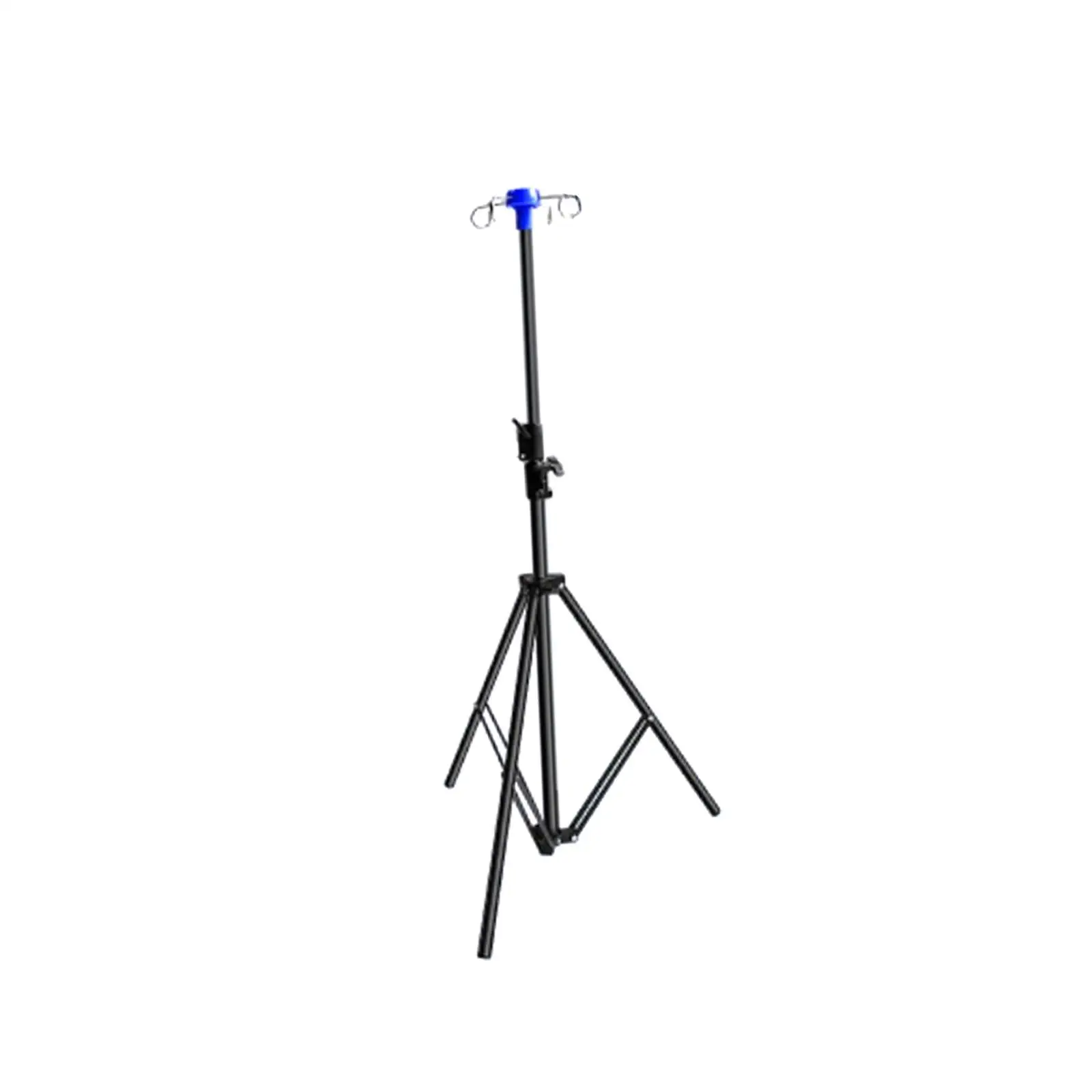 Infusion Stand IV Stand 75cm-210cm Adjustable 4 Hook 3 Leg Collapsible Metal