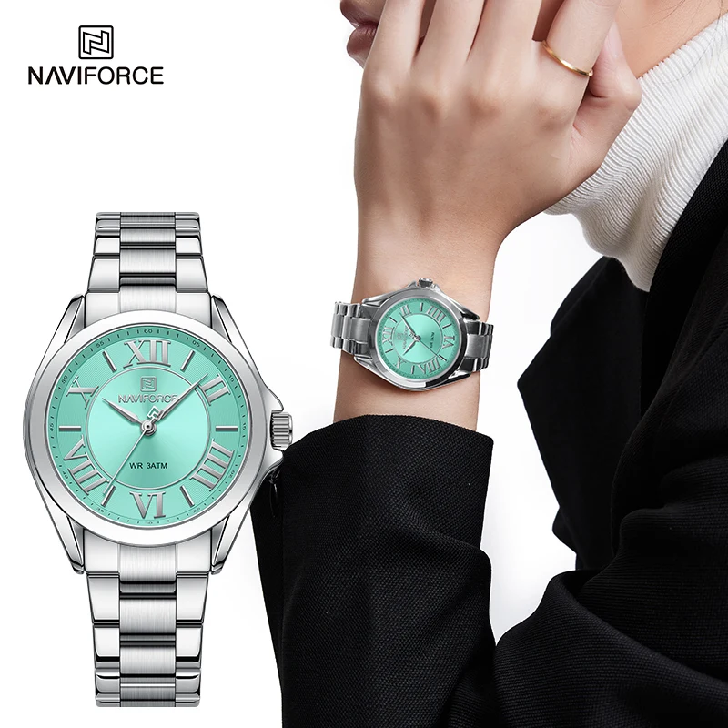 Top Brand NAVIFORCE  Women Watch Luxury Fashion Quartz Watches for Ladies Elegant Waterproof Wristwatch Girl Gift for Female