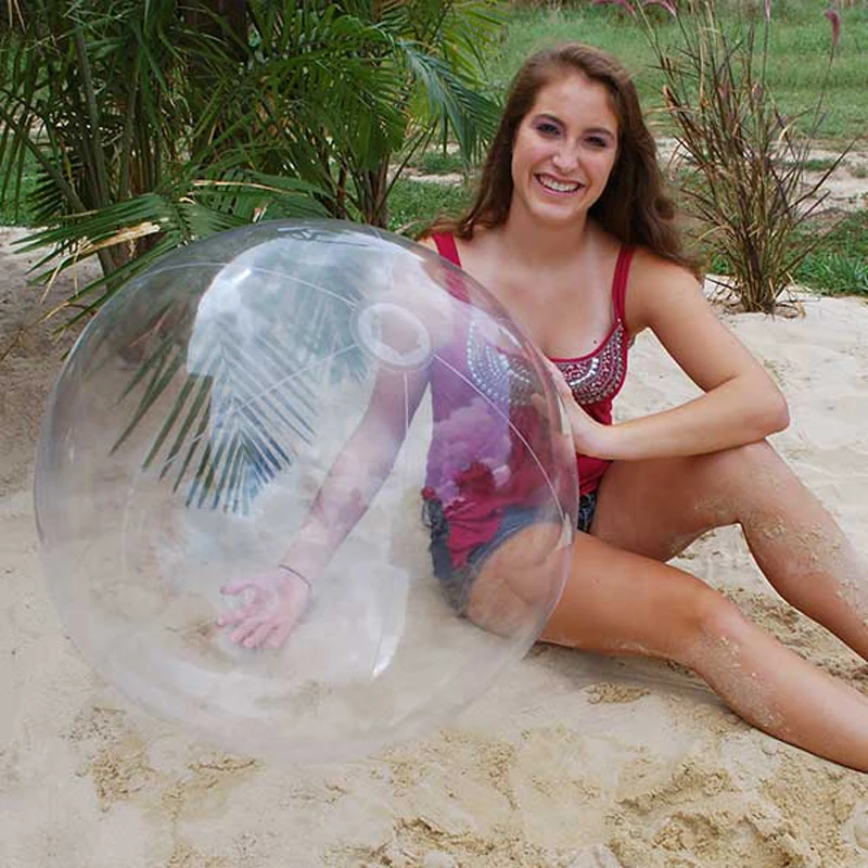 Bola Pantai Tiup Transparan Mainan Kolam Raksasa untuk Anak-anak Dewasa Bola Permainan Olahraga Ulang Tahun Pesta Pantai Balon Air Musim Panas