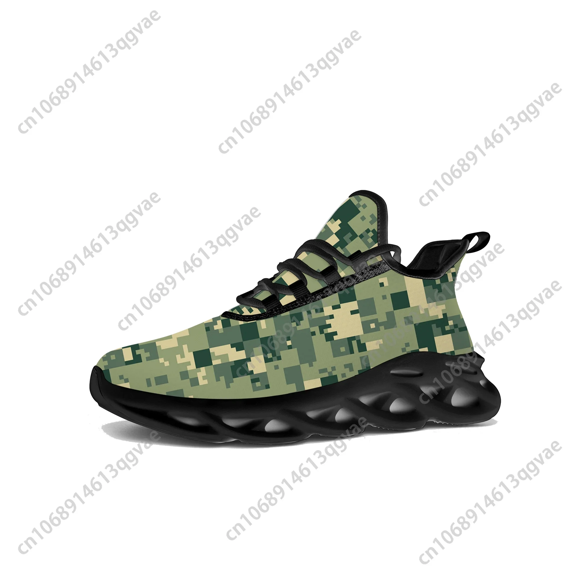 Camo Force Flats Sneakers Mens Womens Army Camouflage Sports Running High Quality Sneaker Lace Up Mesh Footwear Tailor-made Shoe
