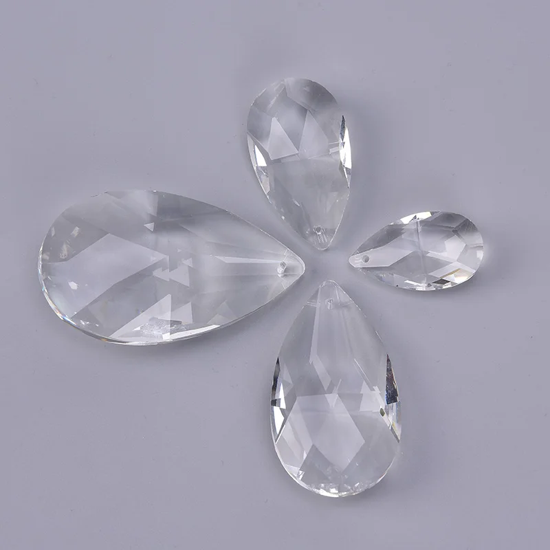 1pc Multi Faceted Bead Hanging Drops Pendants Clear Chandelier Glass Crystals Lamp