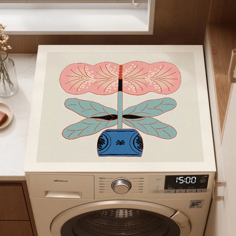 VIKAMA Nordic Ins Washing Machine Countertop Protection Pad Anti-Slip Drum Washing Machine Dust-Proof Pad Home Decoration Rug