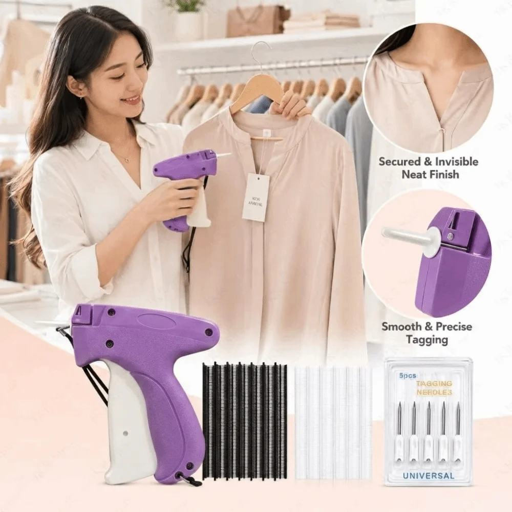 Fine Needle Tagging Tool Set Multi-Purpose Complete Kit Price Tag Applicator Durable General Type Hanger Labeler Sock Tagging