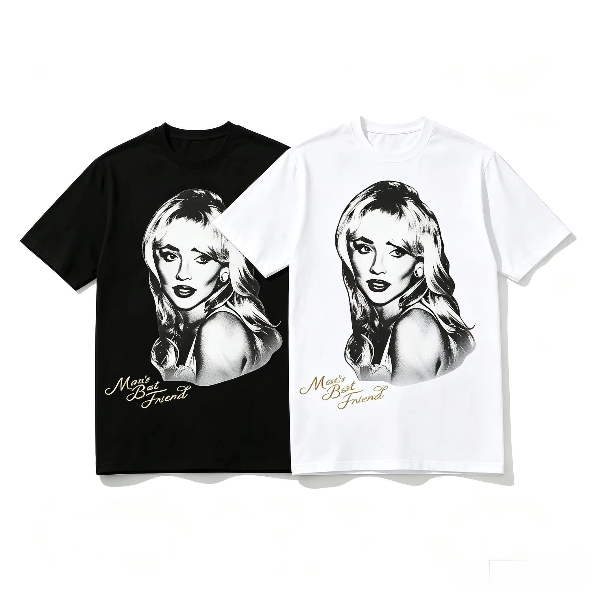 Man's Best Friend Photo T-Shirt Sabrina Carpenter Summer Casual Tshirt Popular High Quality Singer's Same Style Summer Cotton