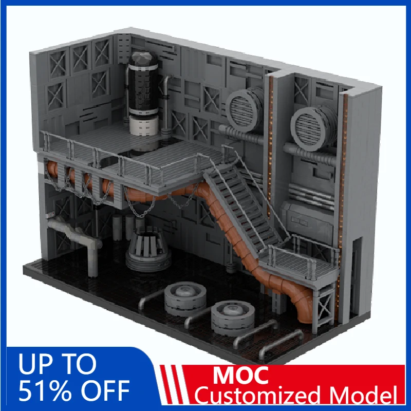 

3648 деталей MOC: Модель инженерной комнаты для демонстрации, конструктор DIY, технологическая сборная модель, креативная игрушка, подарок на день рождения для детей