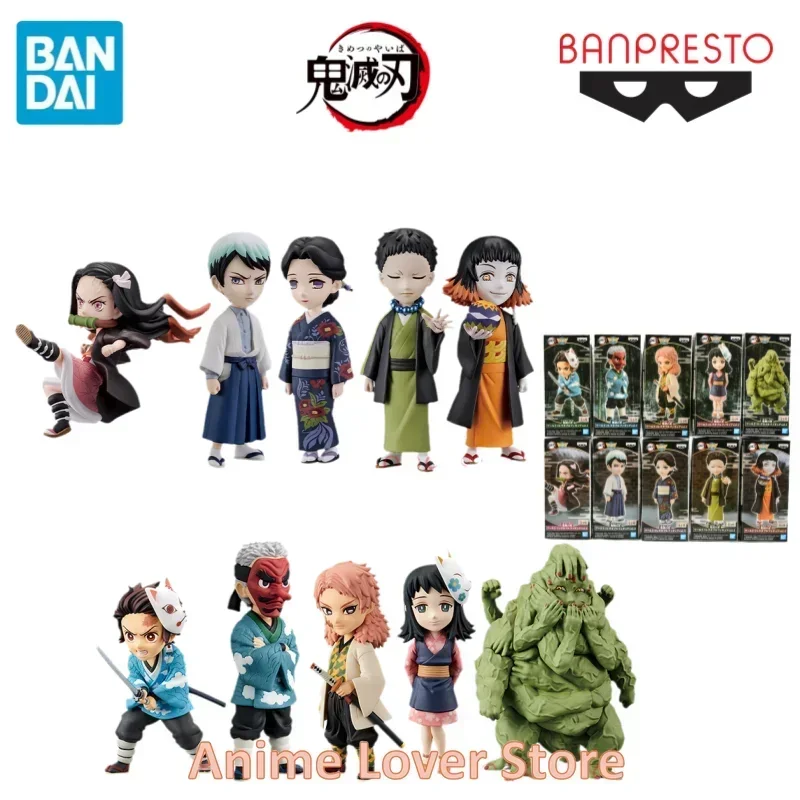 Bandai Banpresto-figuras originales de Demon Slayer, juguetes de Anime, WCF, vol.1, vol.2, Kamado, Tanjirou, Kamado, Nezuko, Sabito, Yushiro, Teoni