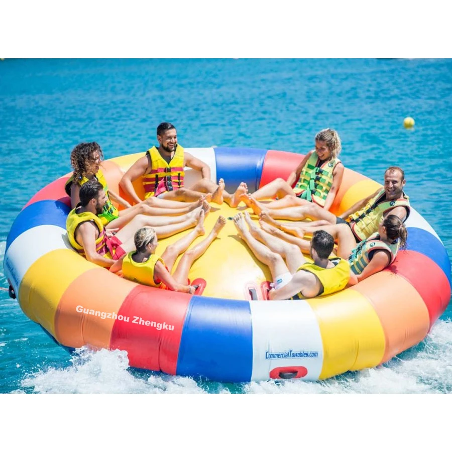 Popular Inflatable Rotating Water Disco Boat Inflatable Floating Towable Boat for Sales