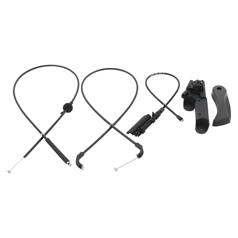 

4Pcs/Set Car Front Center Rear Hood Release Cable Kit With Release Handle Bracket Assembly For BMW E65 E66