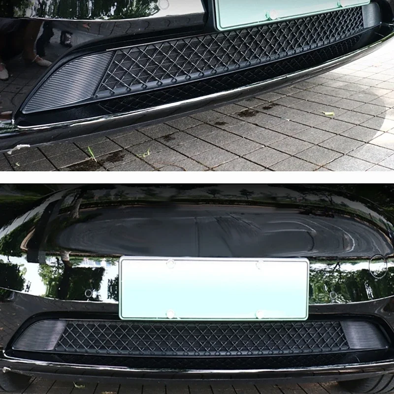 Paraurti anteriore Griglia inferiore Copertura di protezione Air Vent Polvere Rete a rete a prova di insetti per Tesla Model 3 2017-2023 Protezione griglia anteriore