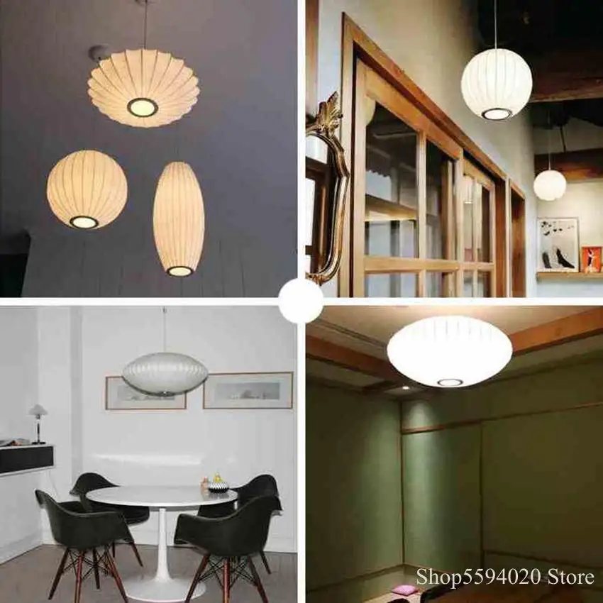 Moderna seta giapponese lampade a sospensione scala negozio danese lampada a sospensione panno ristorante Hanglamp sud-est asiatico illuminazione a Led