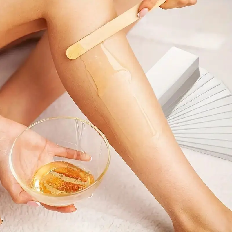 20/100pcs Deluxe Hair Removal Wax Strips Kit - Easy to Use, Disposable, Gentle on Skin, Painless Depilatory Wax Papers for Face image 4