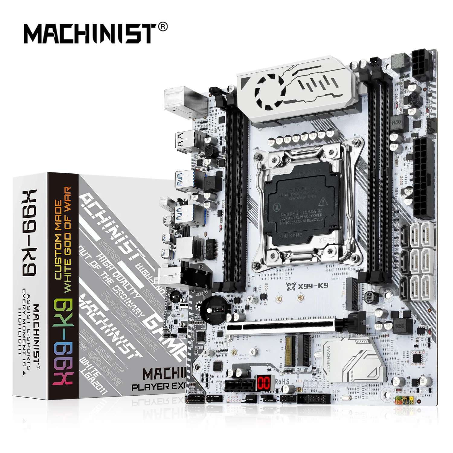 MACHINIST X99 Motherboard Set LGA 2011-3 Xeon E5 2683 V4 CPU Kit Processor 64GB DDR4 ECC RAM 2400MHz NVME M.2 Four Channels K9