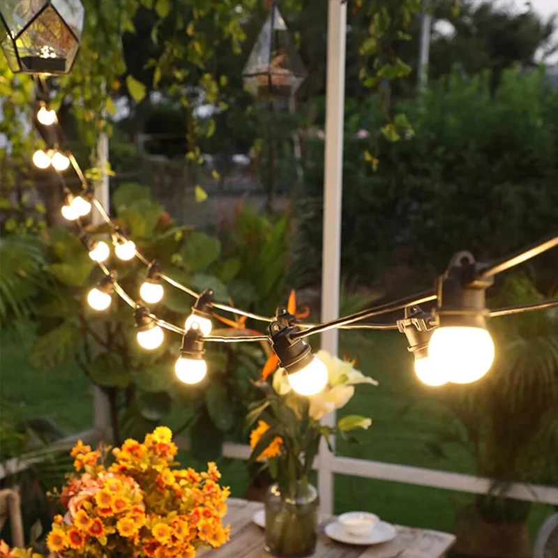 

23Meter Festoon String Light Outdoor Garland G50 Globe Bulb Fairy String Lights Connectable Patio Garden Wedding Party Lighting