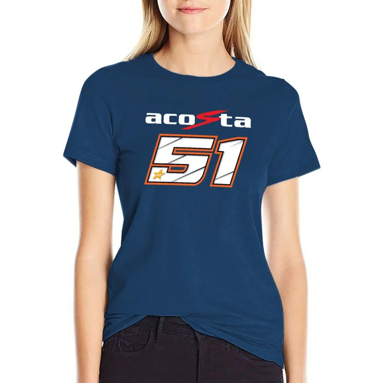 

Pedro Acosta 51 T-shirt cute clothes lady clothes tops cotton t shirts Women