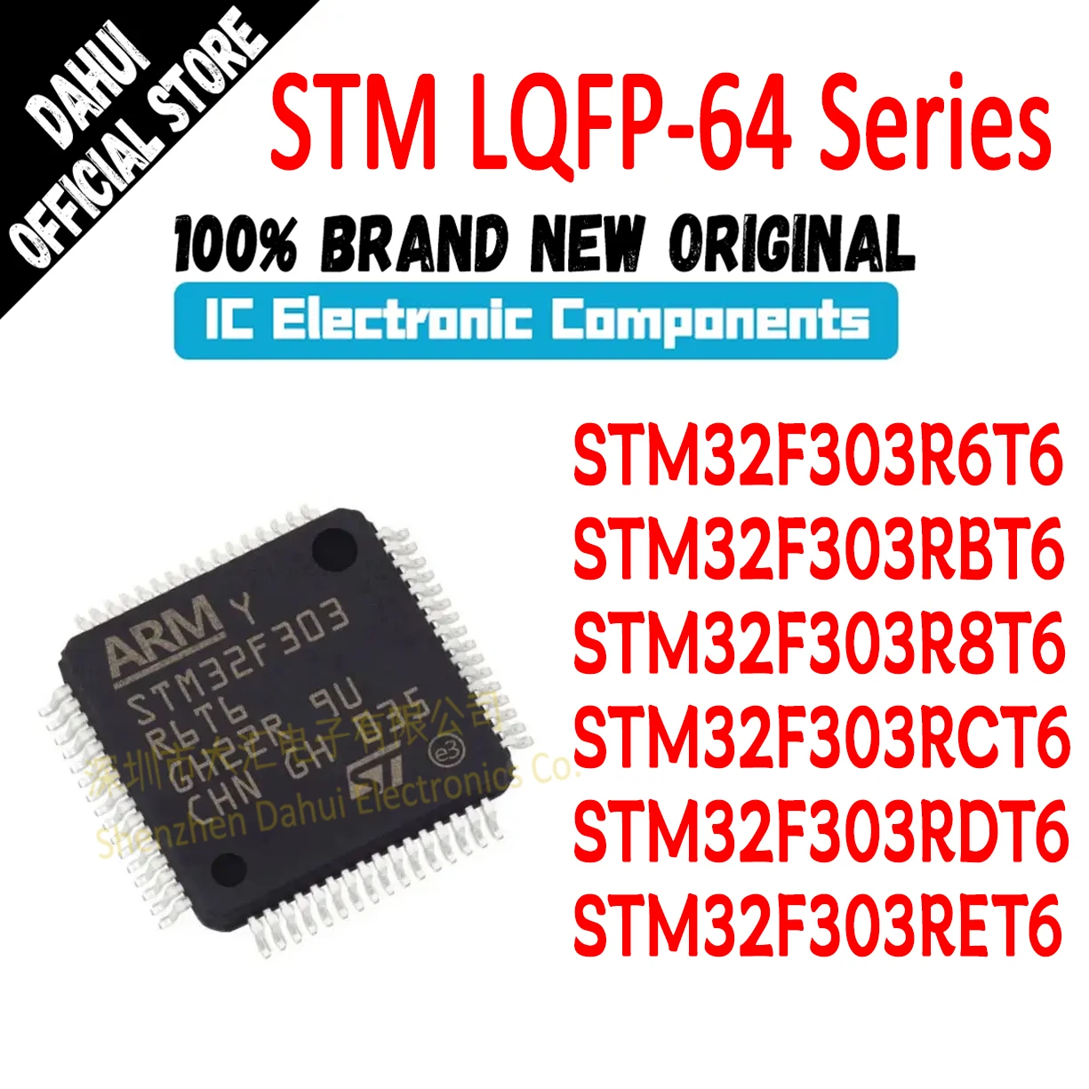 STM32F303R6T6 STM32F303RBT6 STM32F303R8T6 STM32F303RCT6 STM32F303RDT6 STM32F303RET6 STM32F STM32 STM IC MCU Chip LQFP-64