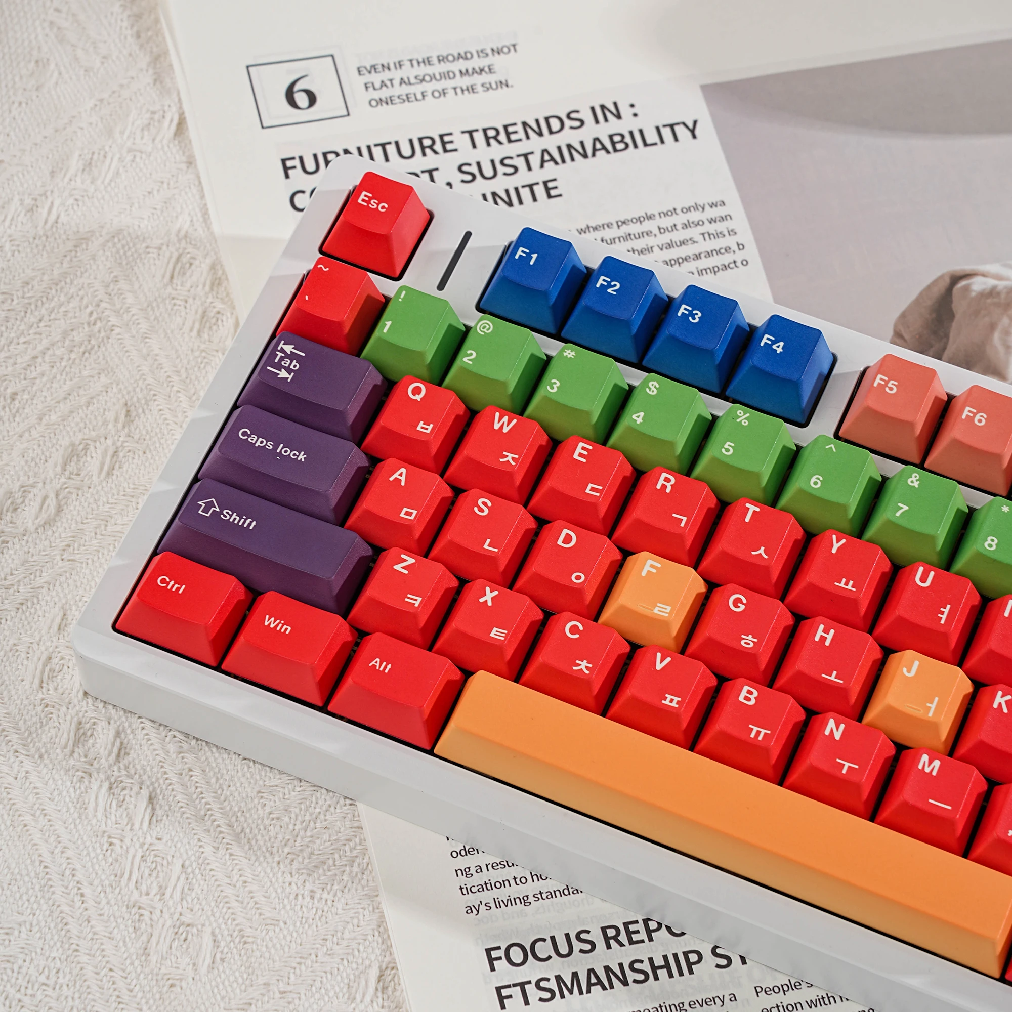 GMK Clone Beti PBT Keycaps ISO Spanish German French Korean Russian Abnt2 For Mechanical Keyboard Gaming Custom Keyboard Keycap