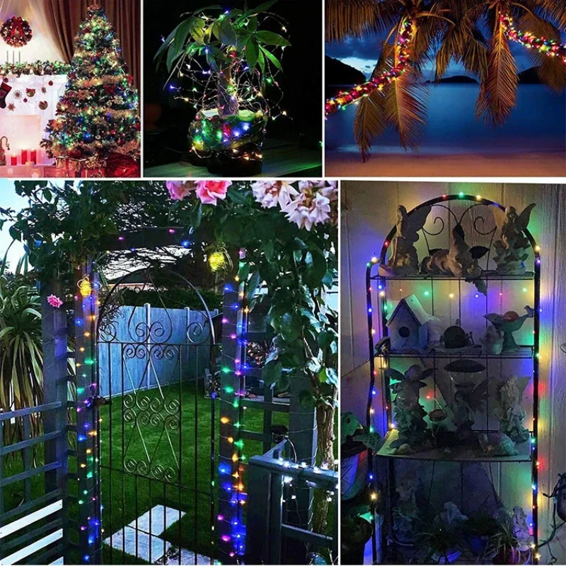 Solar Light Outdoor Waterproof 50/100/200/300 LED Lamp String For Holiday Christmas Party Fairy Lights Garden Garland