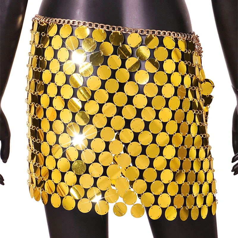 2026 Pailletten-Minirock Damen Luxus Hochtaillierter Rock für Frauen Mode Sommer Damenrock Streetwear Glitzer-Kurzrock – Detail 16