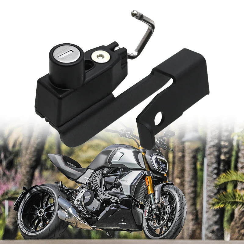 

Fit For DUCATI DIAVEL 1260/1260S 2019-2021 CNC Aluminum Helmet Lock Motorcycle Helmet Lock DIAVEL 1260 Helmet Lock Mount Hook