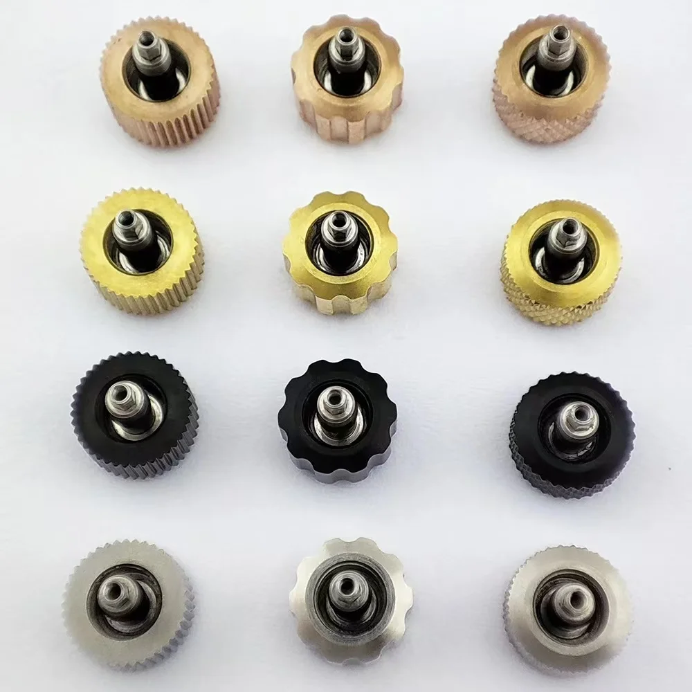 7mm SKX007 Watch Crowns Stainless Steel Crowns polychrome WatchCrown for NH35 NH36 4R35 4R3WatchParts Replacemen CrownsMod Parts